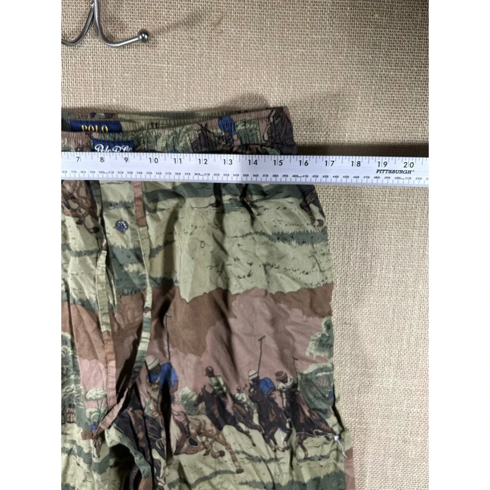 Polo Ralph Lauren Mens Large Pajama Pants Equestrian Polo Match Print Cotton L